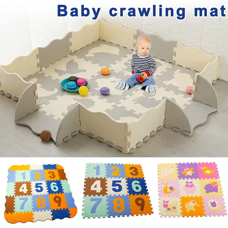 Puzzle Exercise Play Mats Set Crawling 