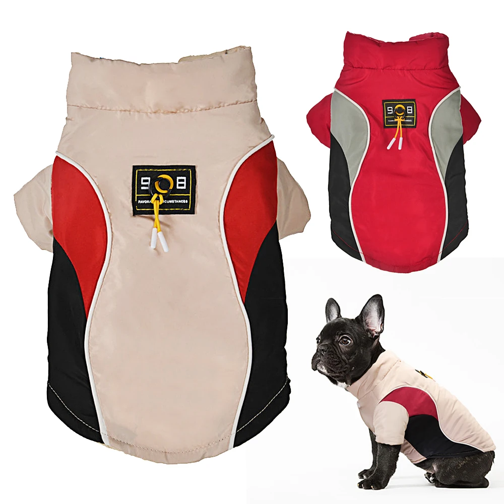 

Winter Dog Clothes Reflective Dog Jacket Coat Warm French Bulldog Pug Jackets Outfit Pet Clothing for Small Medium Dogs XS-XL