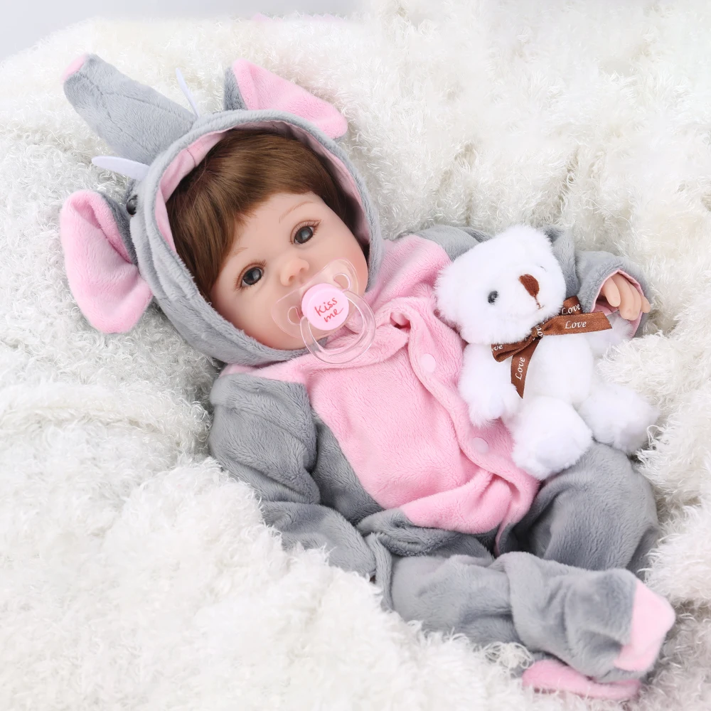 40 см Реалистичная кукла bebe кукла-Реборн игрушка ткань тело мягкий силиконовый