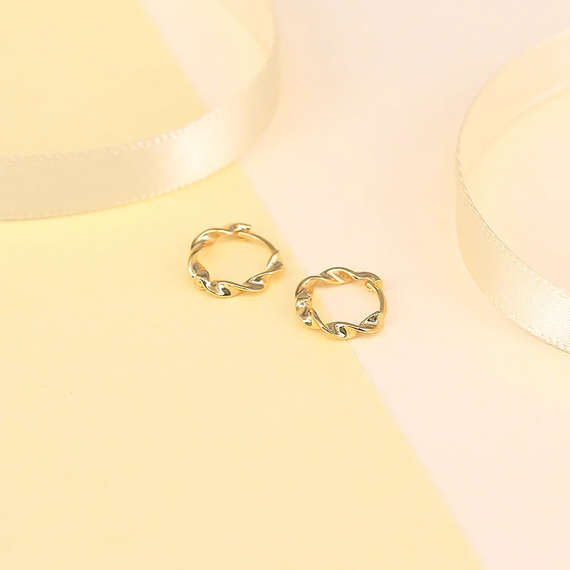 INS Minimalist 925 Sterling Silver Ear Buckle Bead Small Circle Earrings for Women Gold Silver Tiny Round Earrings Girl Jewelry