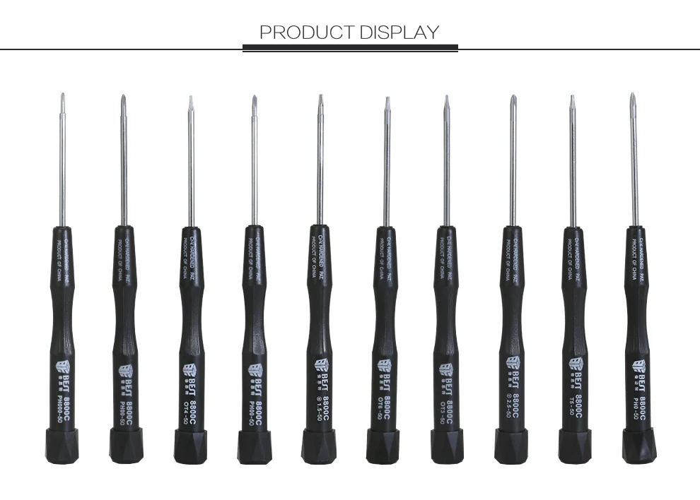 Description Picture 5 of itemMILE Precision Screwdriver P2 P5 1.5 Pentalobe Y 2.5 Tri Wing PH00 PH000 T3 T4 T5 T6 for Macbook Air Pro CellPhone Repair Tools