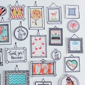 

36Pcs/Set Travel Fresh Photo Album Frame Sticker DIY Craft Scrapbooking Album Junk Journal Happy Planner Decorative Stickers