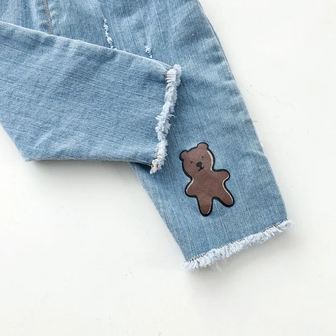 Mini Babe City/Брендовая детская одежда; сезон весна-осень; Новые товары в Корейском стиле; штанишки для новорожденных; модные детские джинсы