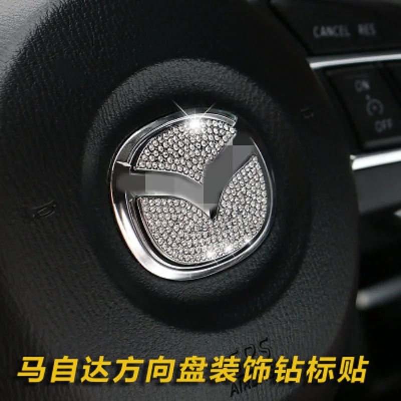 Алмазная наклейка на рулевое колесо s для Mazda CX-4 CX-5 для украшения интерьера части автомобиля декоративная Защитная Наклейка