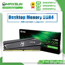 MAXSUN Ram DDR4 4GB 8GB 16GB Memory 2666MHz Lifetime Warranty Single Memoria Rams DDR4 1.2V 288Pin Interface Type Desktop dimm