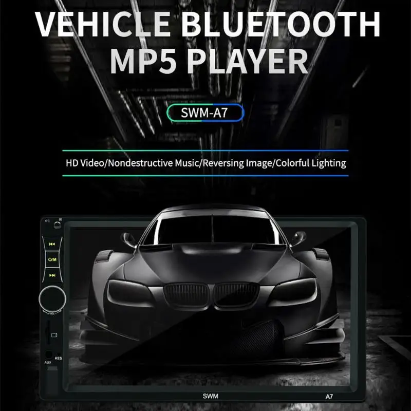 SWM A7 2 DIN автомобильный стерео 7 дюймов Сенсорный экран Bluetooth AUX U диск радио