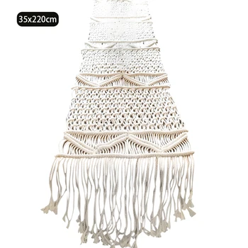 

Nordic Christmas Wedding Party Dining Table Runner Holiday Macrame Tassel Home Decor Ornaments Woven Farmhouse Handmade Banquet