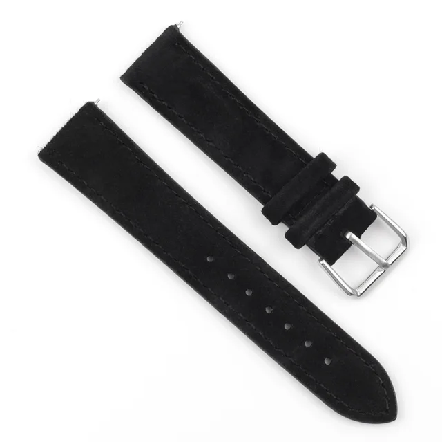 Soft Suede Leather Watch Band 18mm 19mm 20mm 22mm 24mm Blue Watch Straps Stainless Steel Buckle Watch Accessories black
