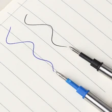 5 шт./лот, длина 11,2 см, синие/черные чернила, металлическая ручка для заправки, гелевая ручка с кристаллами и бриллиантами, средний наконечник, основные Пишущие принадлежности