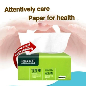 

New Toilet Paper Tissue 2 Packs Strong Soft 4-Ply Toilet Paper Bath Tissue Bamboo Skin-friendly Paper Towel for Home New QP2