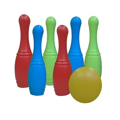 Набор кеглей 6 штук + 1 большой мяч (сетка) | Игрушки и хобби