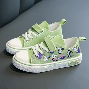 

Spring Summer Cartoon Pikachu New Canvas Breathable Kids Shoes Boys Girls Casual Shoes Anti Slip Sports Shoes Children Sneaker