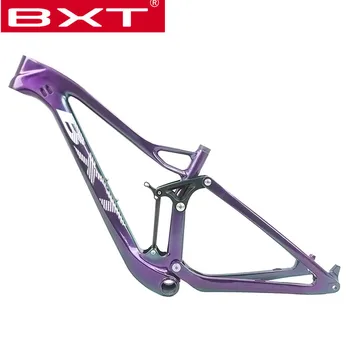 

Carbon Full Suspension Frame 29er 142*12mm Tapered 1 1/8 to1 1/2 Mountain Bike Frame 148mm*12mm MTB Shock Bicycle Frame