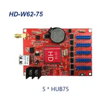 HD-W62-75 Hub75B bağlantı noktaları küçük grafik LED denetleyici akıllı ayar için çalışmak P4 P5 P10 tam renkli modül