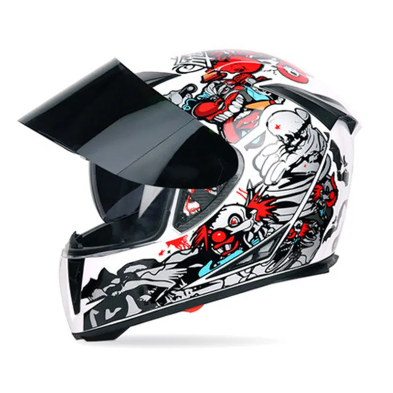 JIEKAI 310 moto rcycle шлем локомотив шлем анти-туман полное лицо шлем гоночный шлем Capacete, Мото шлем/Золотая сталь красный - Цвет: Design 21