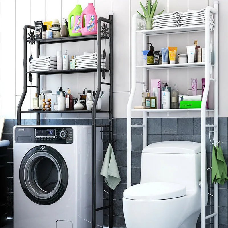 

3 Tier Iron Toilet Bathroom Storage Rack Holder Space Saver Metal Holder Shower Shelf Storage Rack Towel Storage Rack Organizer