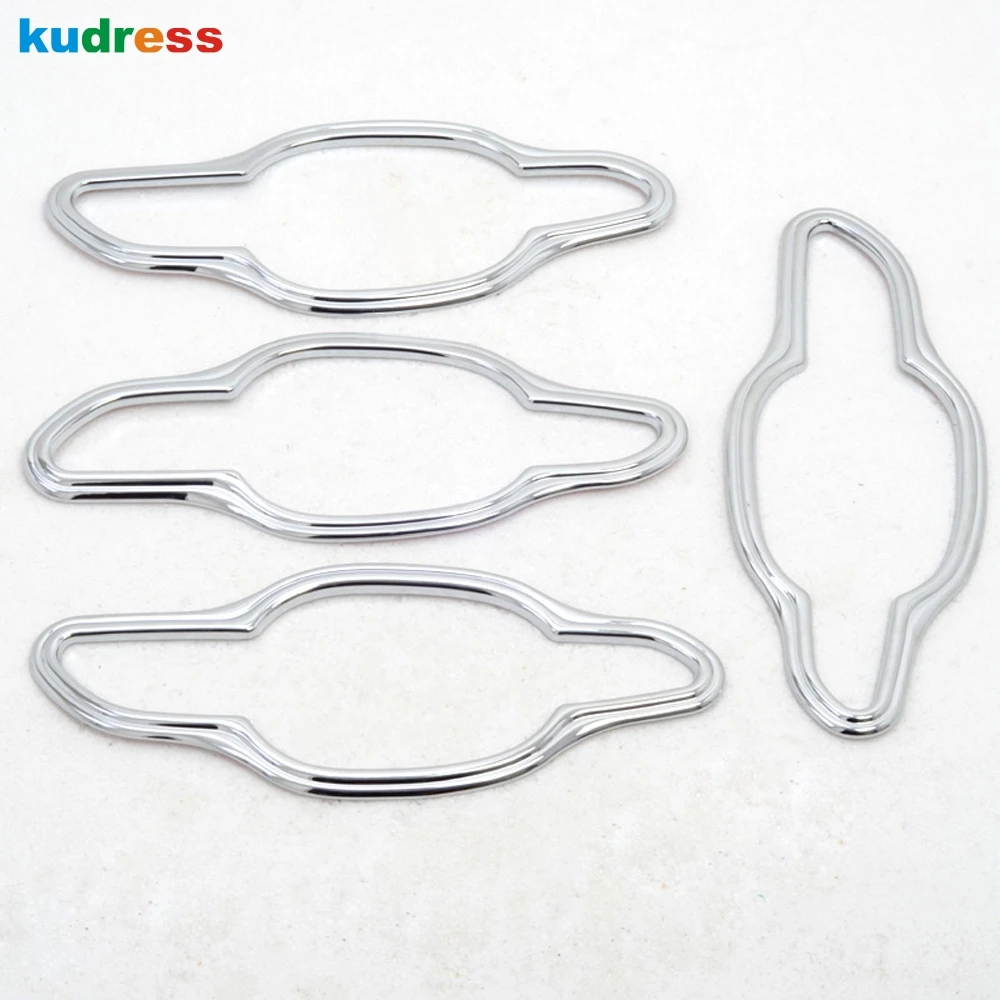 Для hyundai Tucson внешние аксессуары хромированные дверные ручки чаши Крышка Trim декоративный ободок для укладки волос - Цвет: ABS Chrome Style 2