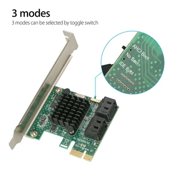 

4 Ports Durable Professional Expansion Card Interface PCIE To SATA3.0 Controller Adapter Components Stable Add On PCI Express
