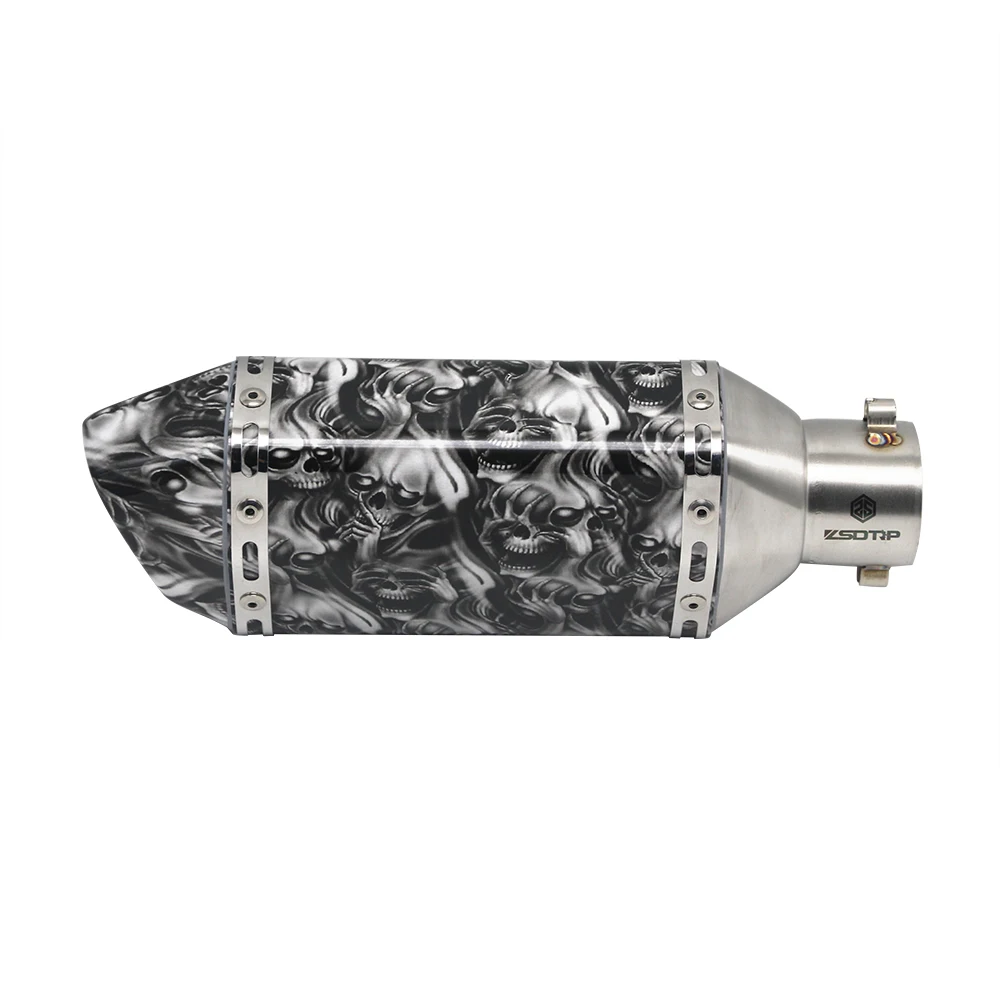 Alconstar 51 мм для Akrapovic Мотоцикл выхлопная труба для GSXR600 Z1000 ER6N алюминиевый сплав Moto GP спасательная система с DB killer - Цвет: P-05