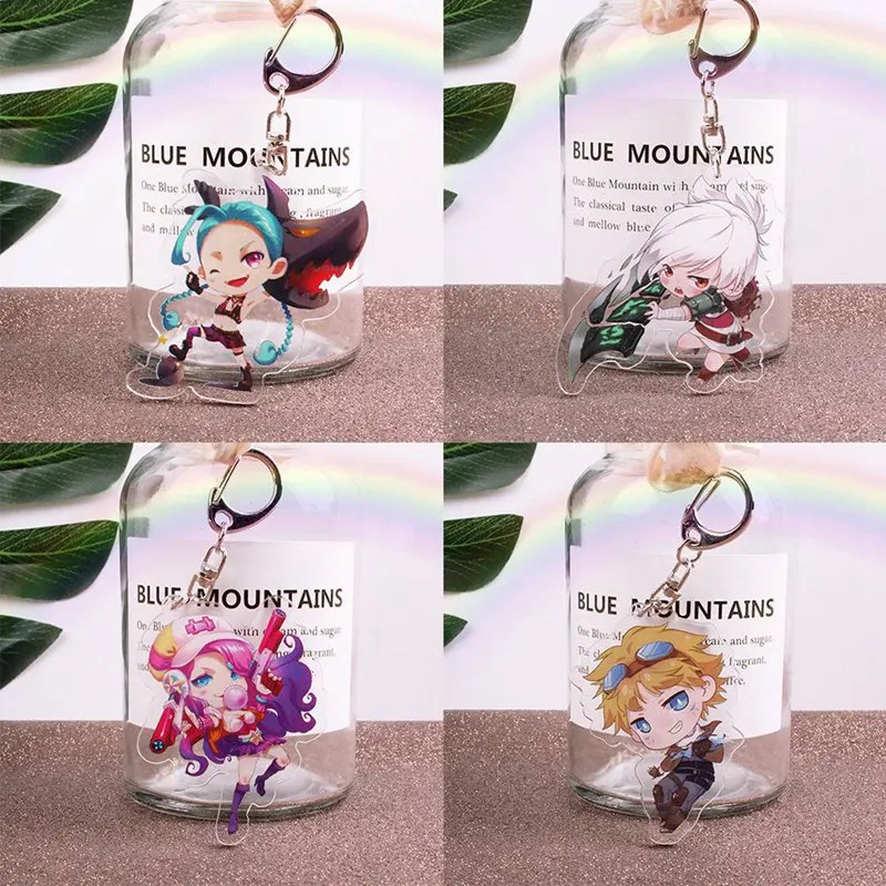 Аниме брелок Лига классических легенд акриловый Ashe Riven Забавные милые ювелирные