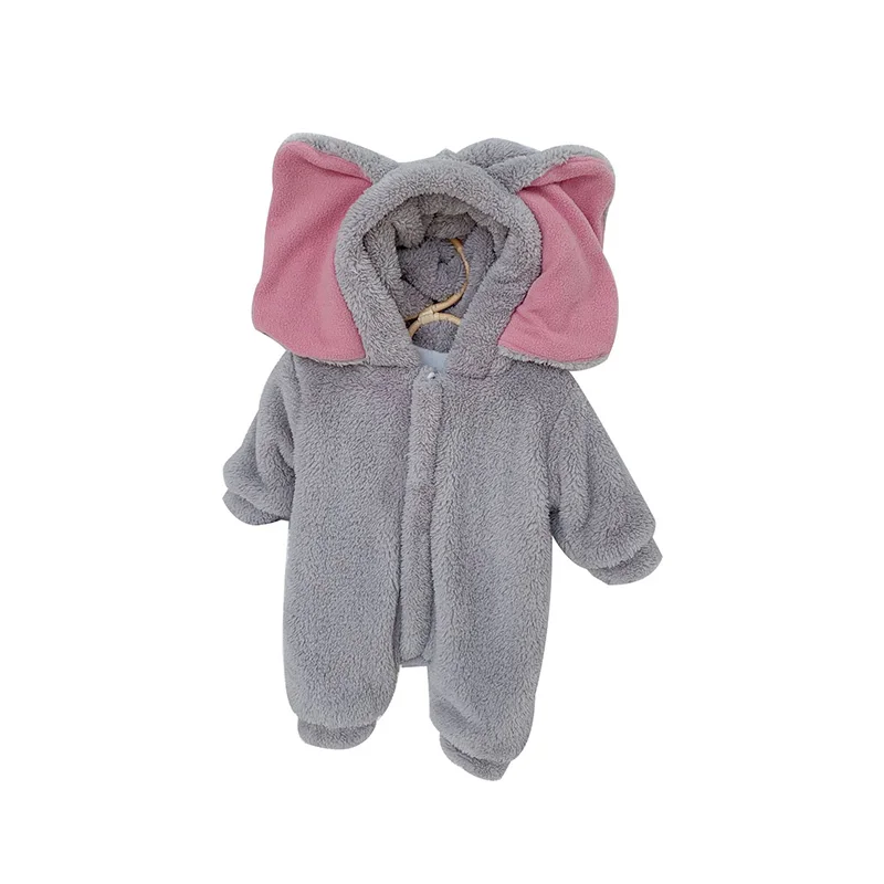 Baby Elephant Jumpsuits Thicken Lining Rompers
