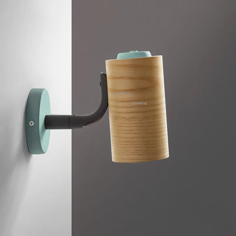 Nordic Led Solid Wood Wall Lamp Bathroom Light Bedroom Lamp Mirror