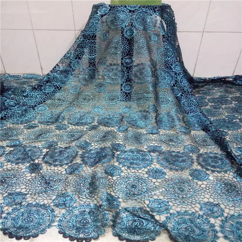 

African Lace Fabric 2020 High Quality Lace Embroidery lace milk silk lace Guipure Cord Water Soluble Lace For Wedding 66-375