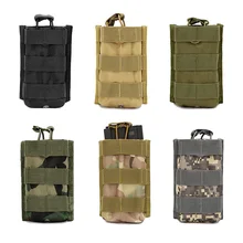 1000D нейлоновый тактический Molle одиночный M4 M16 журнал Открытый-топ Mag мешок с системой банджи для военного жилета