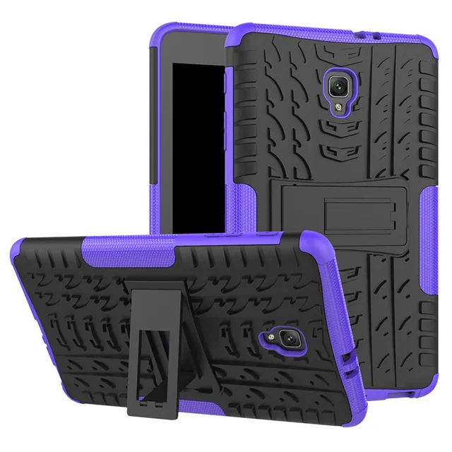 purple Для Samsung Galaxy Tab A 8,0 T380 T385 чехол для планшета сверхмощный 2в1 Гибридный противоударный Прочный противоударный Чехол+ пленка - Цвет: purple