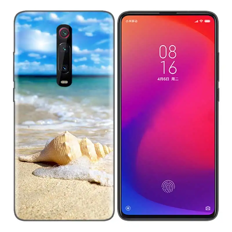 Черный мягкий силиконовый чехол-сумка для Xiaomi mi 9T CC9 Red mi 4 4X5 6 6A 7 7A Note Plus K20 Pro F1 Tampa Fall Clear Sea Sky San