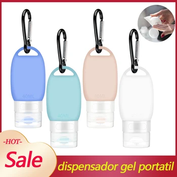 

Color Refillable Bottles Travel Containers Empty Silica gel Bottles with Hook Portable Hand Sanitizer Bottles regalo de Navidad