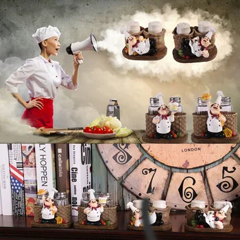 

Cute Chef Pepper Bottle Ornaments Home Decoration Accessories Kitchen Decoration Resin Crafts For Birthday Gift Model kids Toys