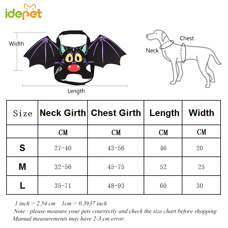 Cat Dog Halloween Costume Cat Adjustable Bat Wings Pet Bat Costume Dress Cosplay Party Costume Outfit Wing for Small Dog Cat 35