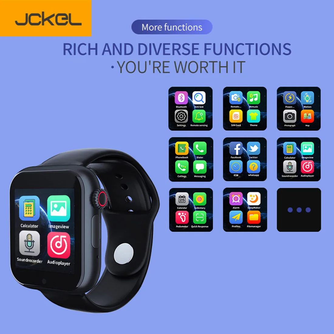 

Smart watch male and female new Z6S heart rate measurement SIM card Bluetooth clock supports TF call camera image file mapping