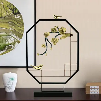 

NEW CHINESE WROUGHT IRON BIRD PLUM ORNAMENTS ART HOME LIVINGROOM TV CABINET FIGURINES DECORATION HOTEL OFFICE ACCESSORIES CRAFTS