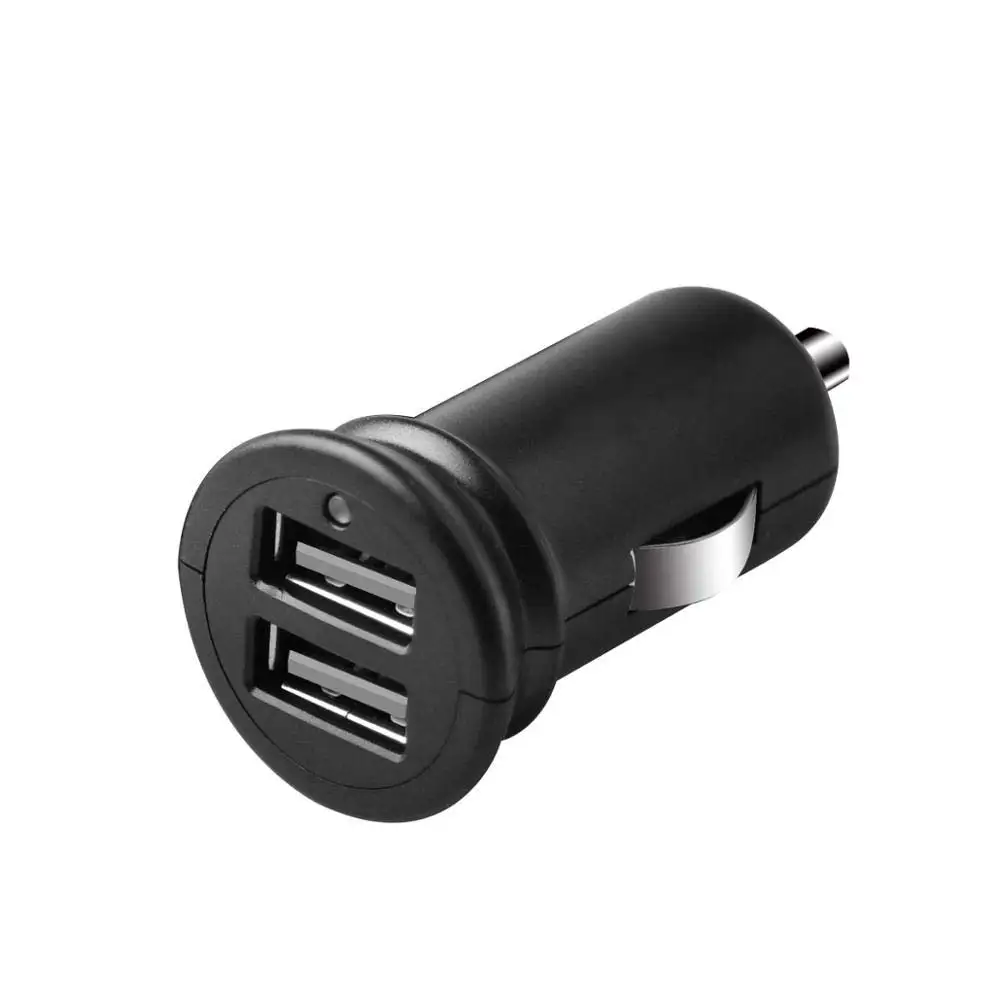 Автомобильное зарядное устройство ANKNDO 5V 2.4A Dual USB Автомобильное зарядное устройство 2 порта универсальное телефонное зарядное устройство с светодиодный зарядкой для мобильного адаптер быстрой зарядки - Тип штекера: Black Charger