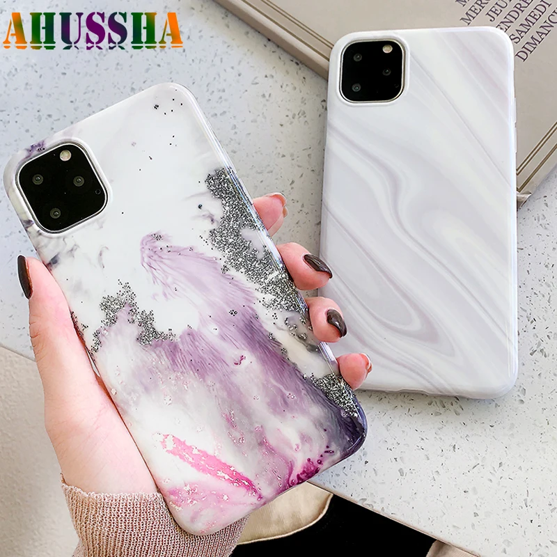 Мраморный чехол для iphone 11 Pro Max Fundas X XS XR 6 6S 7 8 Plus задняя крышка Мягкий силикон IMD