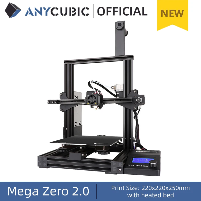 Новый 3D принтер ANYCUBIC, Mega Zero 2,0, 3D-печать с горячей платформой, полностью металлический каркас FDM DIY 3D принтер s x мм