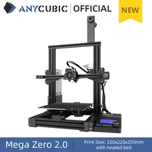 Новый 3D принтер ANYCUBIC, Mega Zero 2,0, 3D-печать с горячей платформой, полностью металлический каркас FDM DIY 3D принтер s x мм