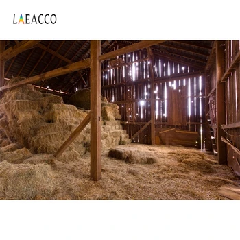 

Laeacco Straw Shed Hay Stack Harvest Rural Photo Backgrounds Customized Vinyl Digital Photography Backdrops For Photo Studio