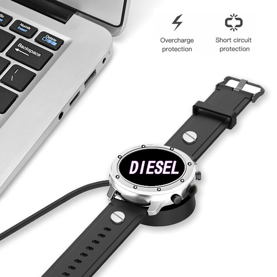 RuenTech Caricabatterie Magnetico Per Smartwatch Fossil Gen 6/5/4, Michael Kors Access, Misfit, Skagen - Ricarica Rapida USB