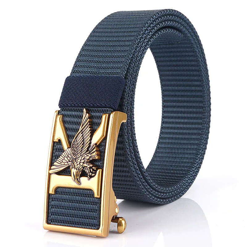 Men's Canvas Belt Young Students Automatically Buckle Casual Men's