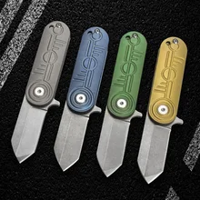 

Multicolor Mini High Quality TC4 Titanium Handle S35vn Blade Folding Knife Outdoor Security Pocket Backpack Key Chain Knives