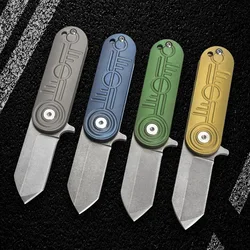 Mini couteau pliant multicolore TC4 à lame S35vn, manche en titane de haute qualité, sécurité extérieure, sac à dos de poche, couteaux porte clés 