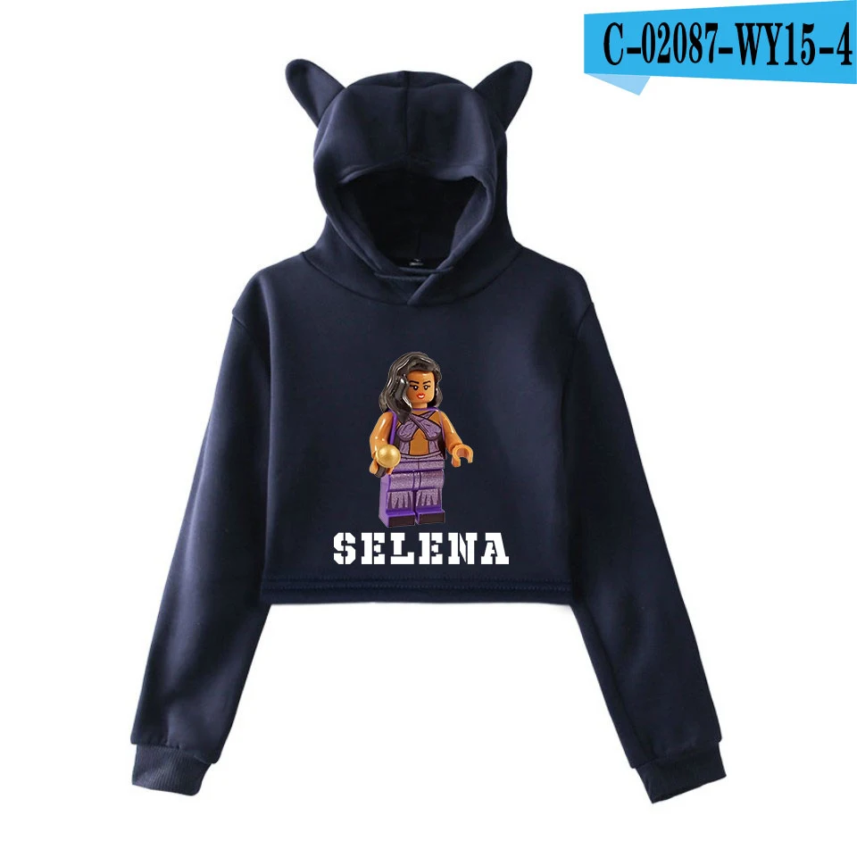 Selena Quintanilla кошка толстовки с принтом для женщин летний короткий кошачий топ модные толстовки с капюшоном Сексуальная уличная одежда размера плюс - Цвет: picture color
