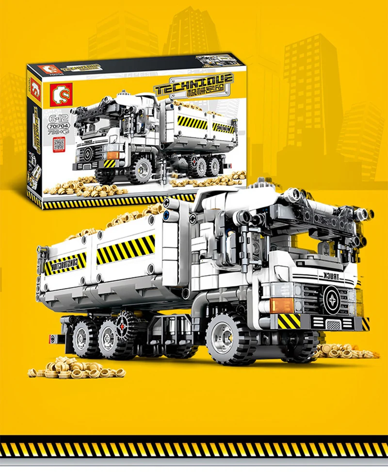 SEMBO Truck Technic модель 701704 Набор фигурок модель строительные блоки кирпичи Diy Набор игрушек подарок для детей