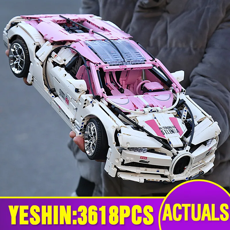 Мини-блоки, игрушки для машины, 20086 розовый скоростной гоночный автомобиль, набор сборных кирпичей, Развивающие детские рождественские подарки, модель автомобиля, игрушки