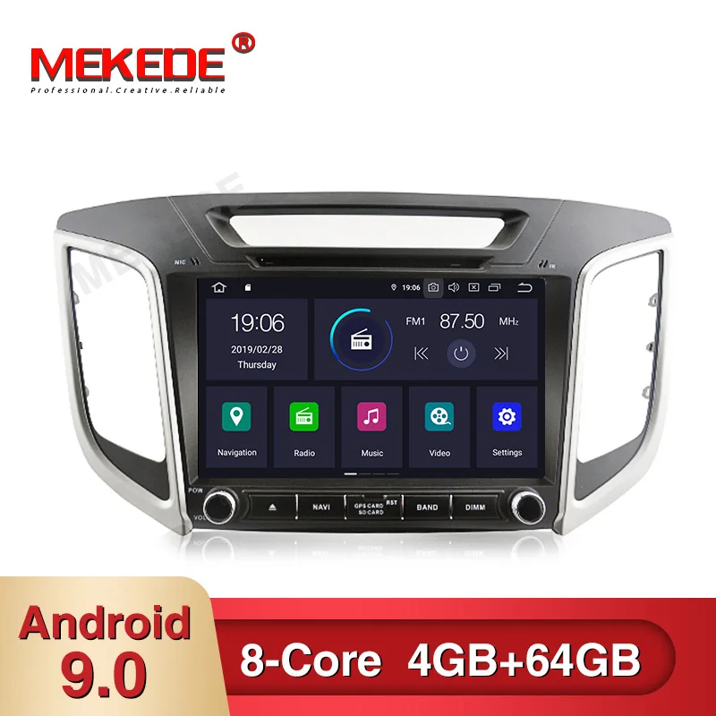 Восьмиядерный Android 9 0 автомобильный dvd-плеер для HYUNDAI IX25 CRETA авто радио головное