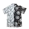 Camisa hawaiana de manga corta para hombre, camisa masculina de estilo Vintage de color morado y negro, con estampado informal, ideal para la playa, disponible en talla grande ► Foto 2/6