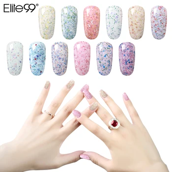 

Elite99 Cheese Sandy Gel Nail Polish Use With Milky Color Gel Soak Off Nail Gel Varnish Semi Permanent Nail Art UV Gel Polish